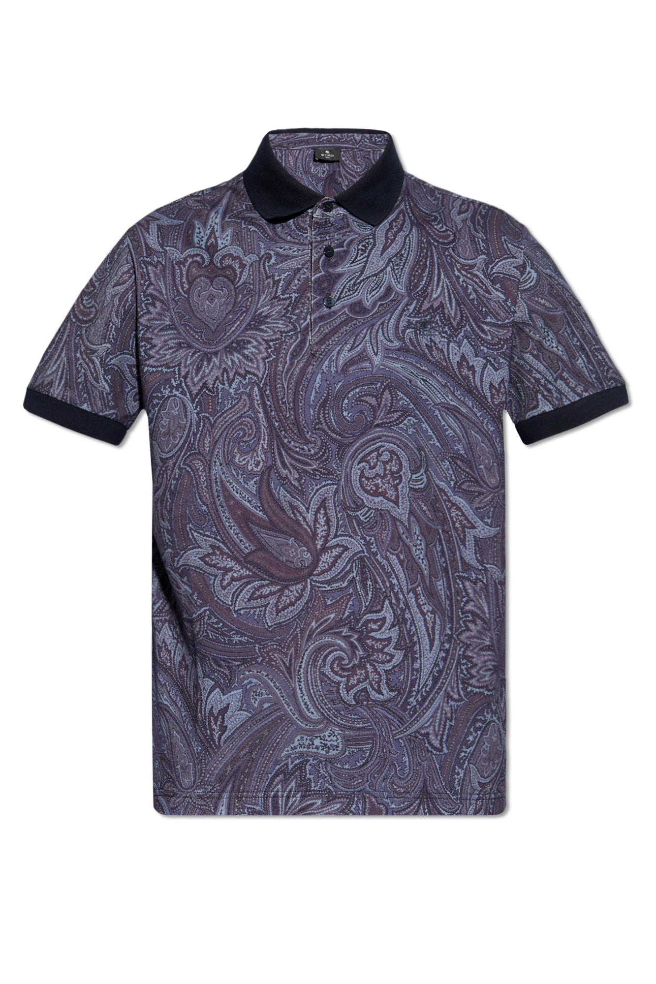 【ETRO】 dark blue cotton polo shirt （関税送料込） ETRO】 dark blue cotton polo shirt （関税送料込） (ETRO/T